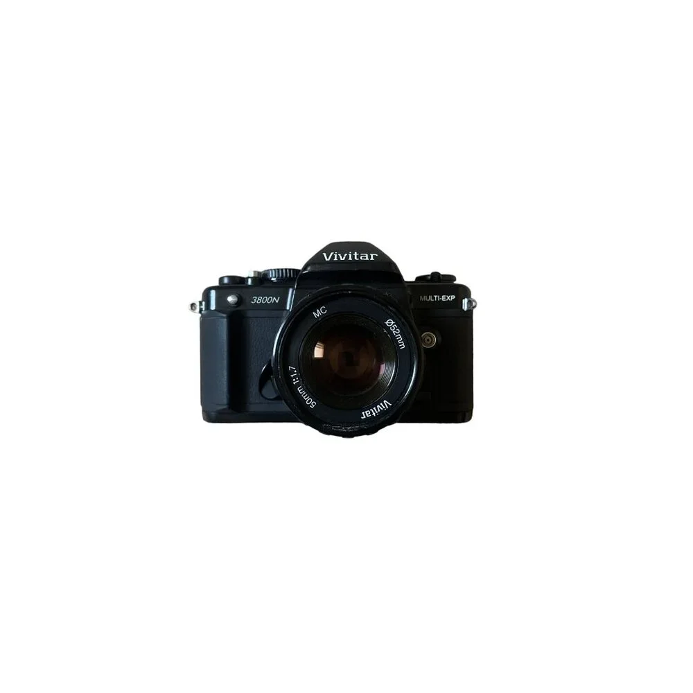 Vivitar 3800N with 50mm Lens SLR Camera *missing straps* No Batteries